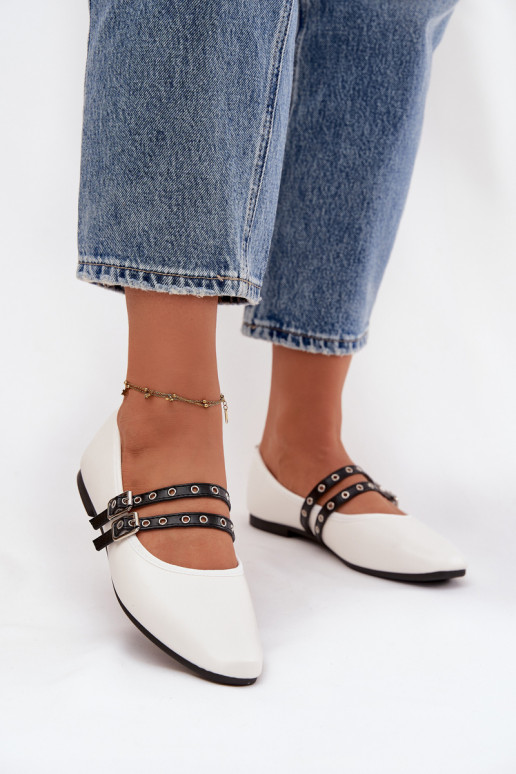 bailarinas Femenino con rayas el color blanco Deliora