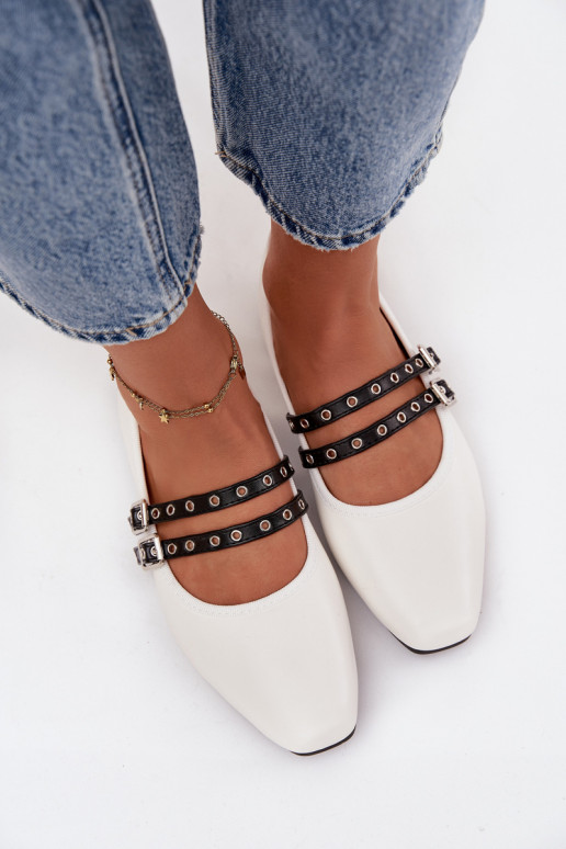 bailarinas Femenino con rayas el color blanco Deliora