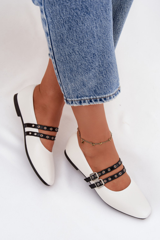 bailarinas Femenino con rayas el color blanco Deliora