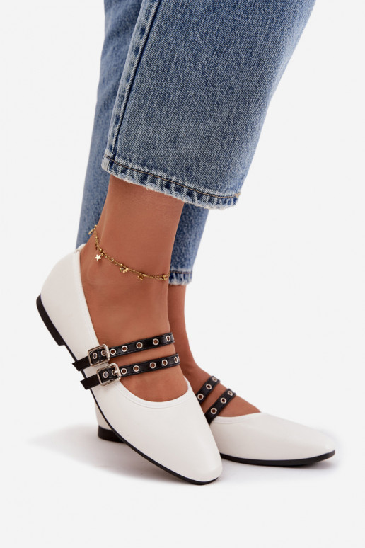 bailarinas Femenino con rayas el color blanco Deliora