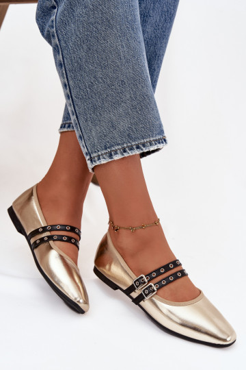 bailarinas Femenino con rayas color dorado Deliora