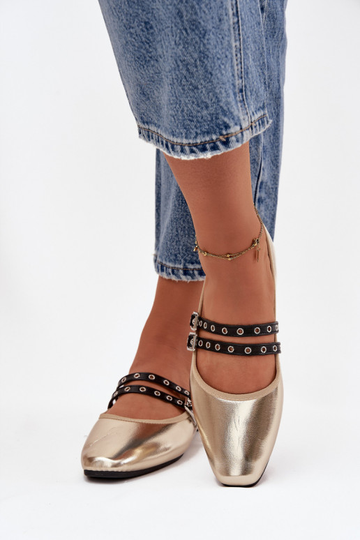 bailarinas Femenino con rayas color dorado Deliora