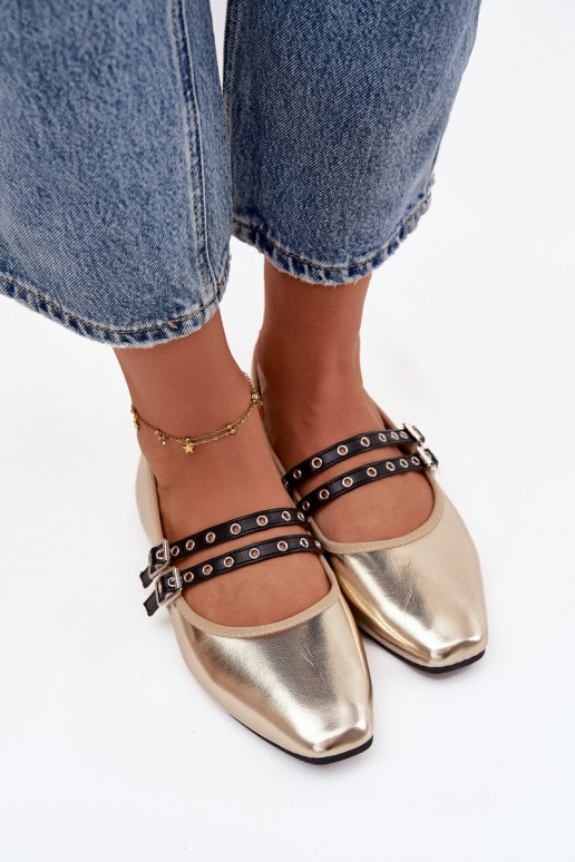 bailarinas Femenino con rayas color dorado Deliora