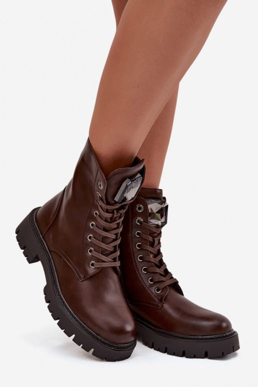 botines de trabajo FemeninoOzdoba Eko Piel CzekoladoAe Karessa