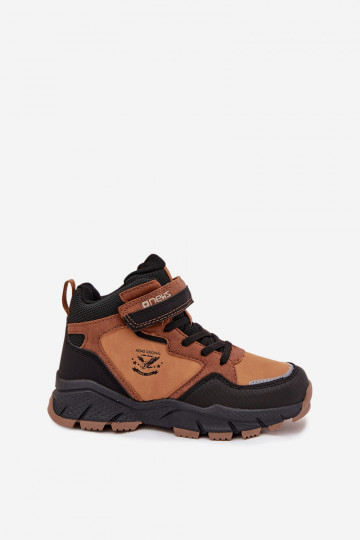 Botas de invierno para niños "Trekas" con velcro, forrados, marrones, Miravie 2
