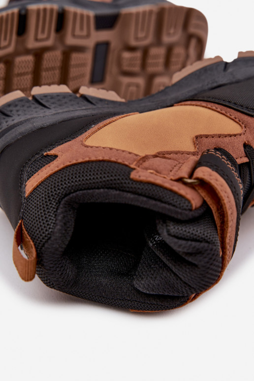 Botas de invierno Emigrar Infantil con sujetadores adhesivos calentamiento color marrón Miravie