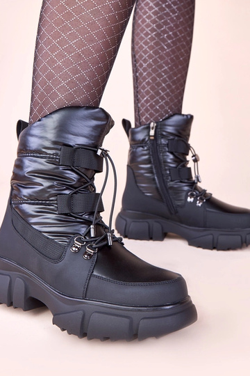 Botas de nieve negros con forro de piel Jassi