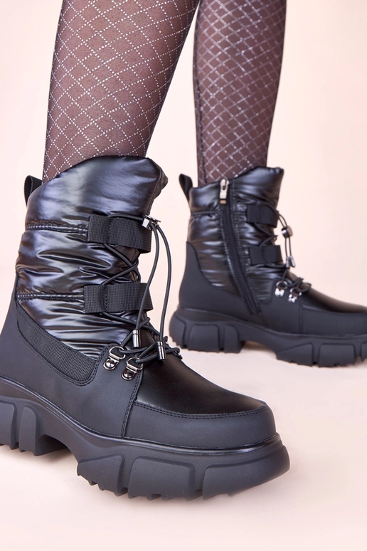 Botas de nieve negros con forro de...