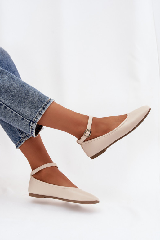 bailarinas Femenino con correas I con hebillas beige Janelor