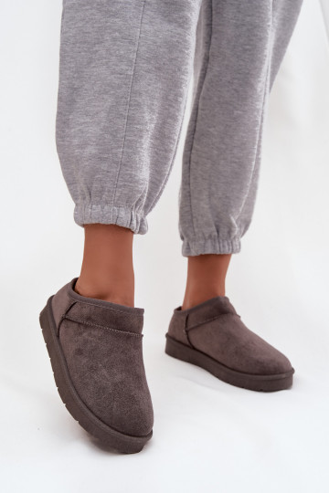 Botas de nieve Femenino calentamiento con pelo dentro color gris Serenne 2