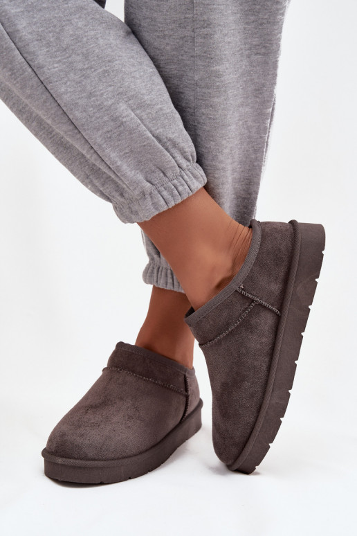 Botas de nieve Femenino calentamiento con pelo dentro color gris Serenne