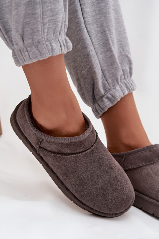 Botas de nieve Femenino calentamiento con pelo dentro color gris Serenne