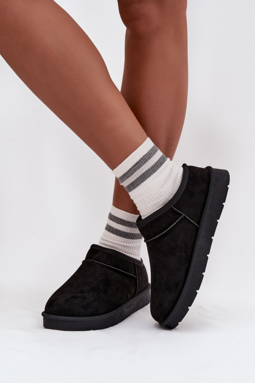 Botas de nieve Femenino calentamiento con pelo dentro de color negro Serenne