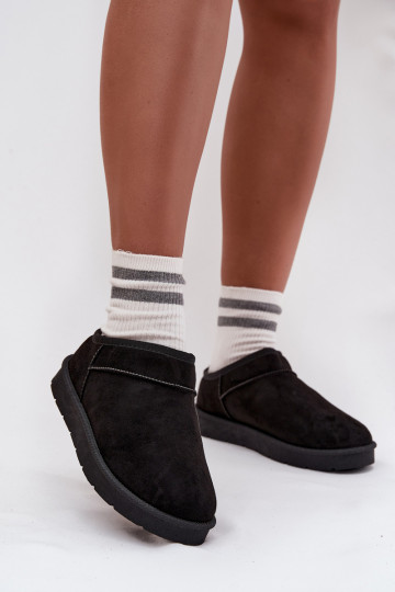 Botas de nieve de mujer con forro de piel color negro Serenne 2