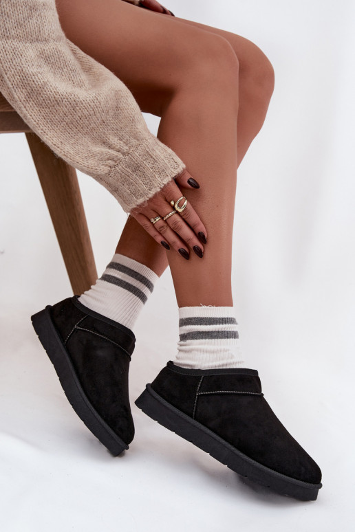 Botas de nieve Femenino calentamiento con pelo dentro de color negro Serenne