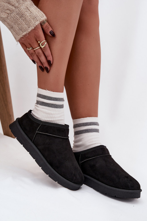 Botas de nieve Femenino calentamiento con pelo dentro de color negro Serenne