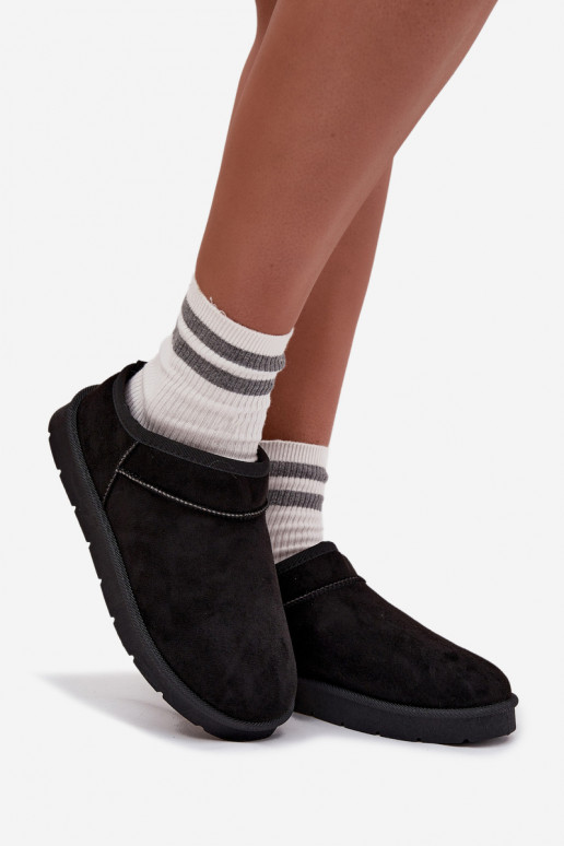 Botas de nieve Femenino calentamiento con pelo dentro de color negro Serenne