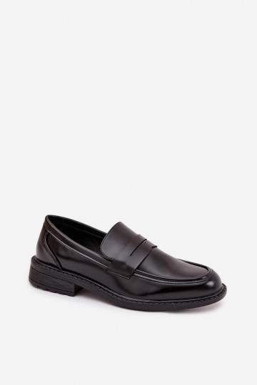 Mocasines de hombre de piel sintética color negro Darvell
