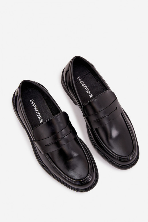 Mocasines Tiene quesculino de cuero ecológico de color negro Darvell