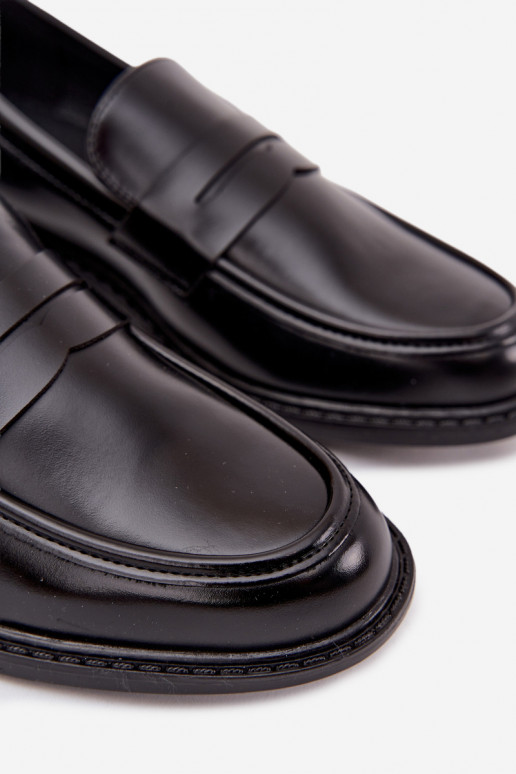 Mocasines Tiene quesculino de cuero ecológico de color negro Darvell