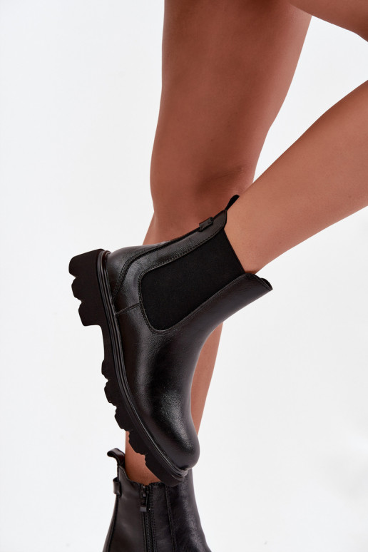 botas con estilo Femenino calentamiento Al castillo de color negro Rivelia