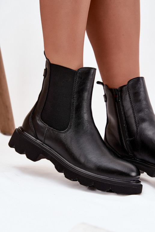 botas con estilo Femenino calentamiento Al castillo de color negro Rivelia