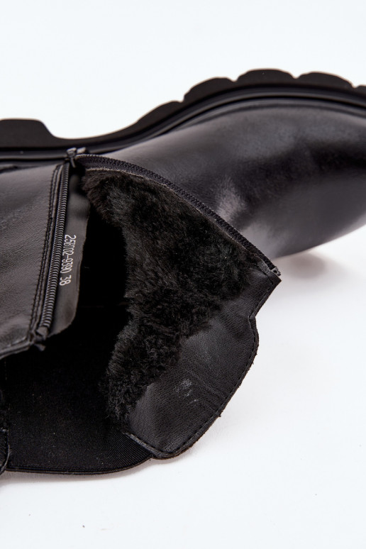 botas con estilo Femenino calentamiento Al castillo de color negro Rivelia