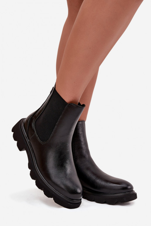 botas con estilo Femenino calentamiento Al castillo de color negro Rivelia