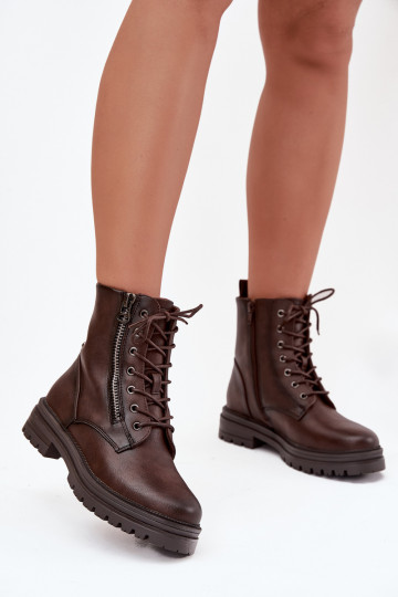 Botines de mujer con tiras y detalles dorados color negro "Galinne" 2