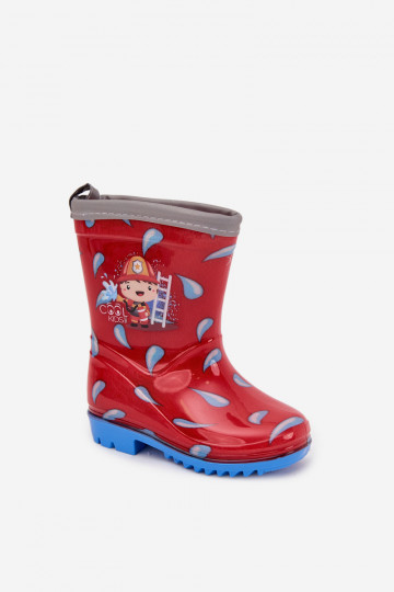 Infantil Botas de goma Strażak color rojo Breezly