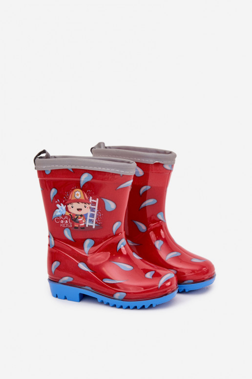 Infantil Botas de goma Strażak color rojo Breezly