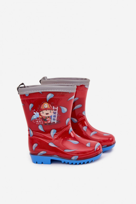 Infantil Botas de goma Strażak color rojo Breezly