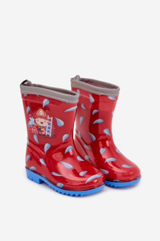 Infantil Botas de goma Strażak color rojo Breezly