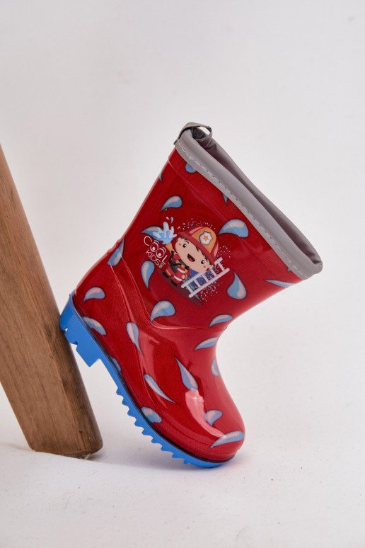 Infantil Botas de goma Strażak color rojo Breezly