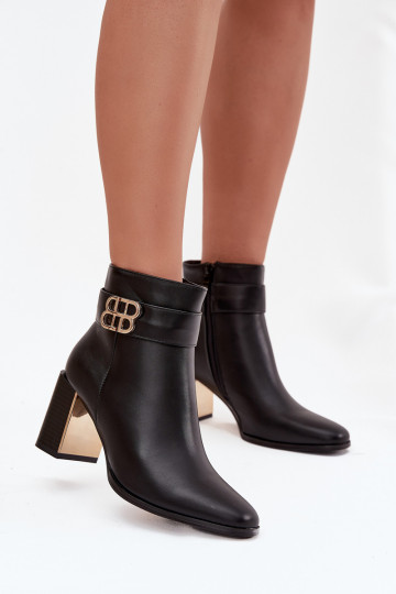 Botines de mujer de piel sintética color negro "Camilyn" 2