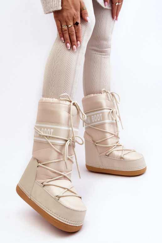 Femenino Alto Botas de nieve beige Venila
