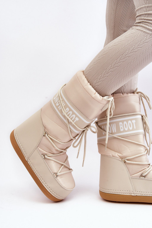 Femenino Alto Botas de nieve beige Venila