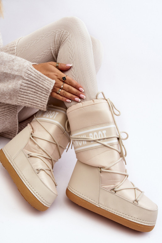 Femenino Alto Botas de nieve beige Venila