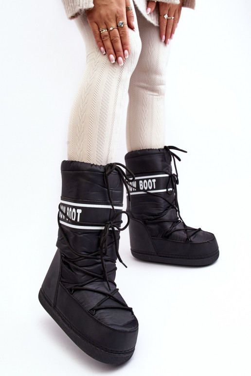 Femenino Alto Botas de nieve de color negro Venila