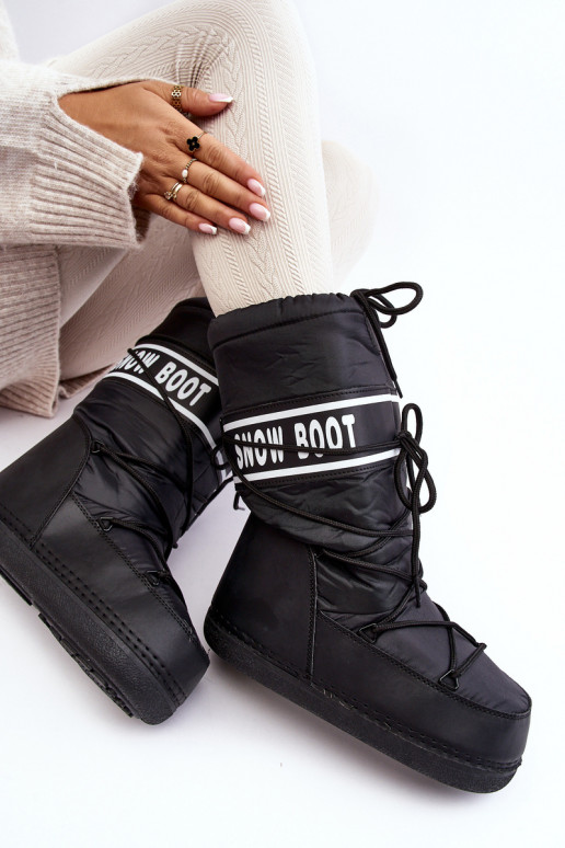 Femenino Alto Botas de nieve de color negro Venila