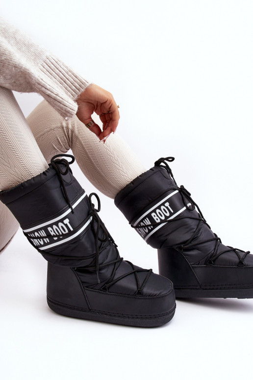 Femenino Alto Botas de nieve de color negro Venila