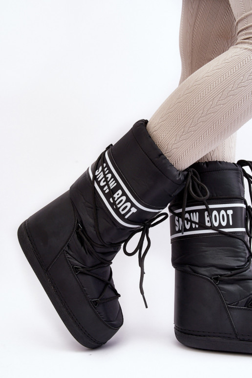 Femenino Alto Botas de nieve de color negro Venila