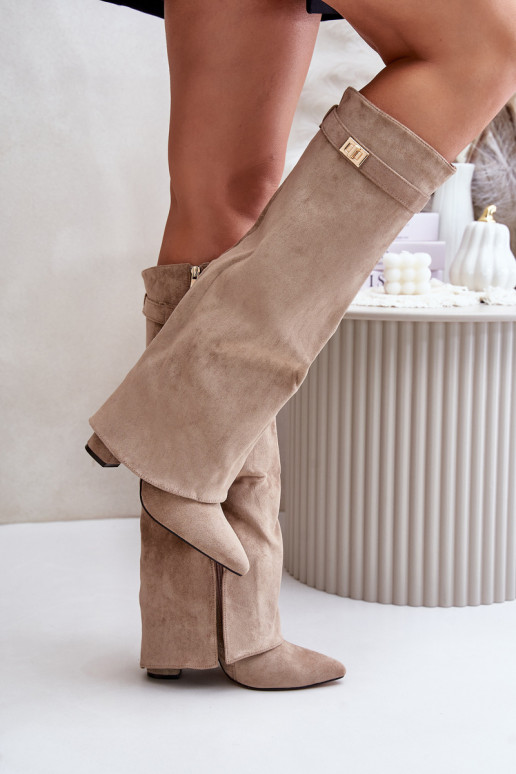 botas con taconesENyAiniętą CholeAką calentamiento beige Urelli