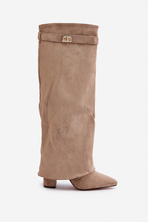 botas con taconesENyAiniętą CholeAką calentamiento beige Urelli