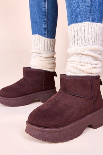 Botines de nieve marrones con plataforma Phoebe