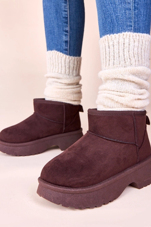 Botines de nieve marrones con...