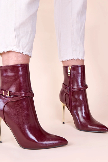 Botines color cereza con... 2