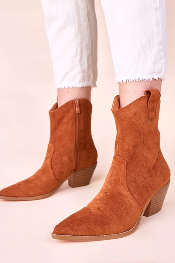 Botines vaqueros marrones con tacón Alka 2