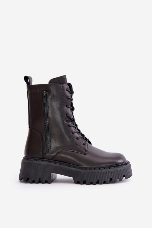 Piel calentamiento botines de trabajo Femenino Big Star OO274A387 de color negro