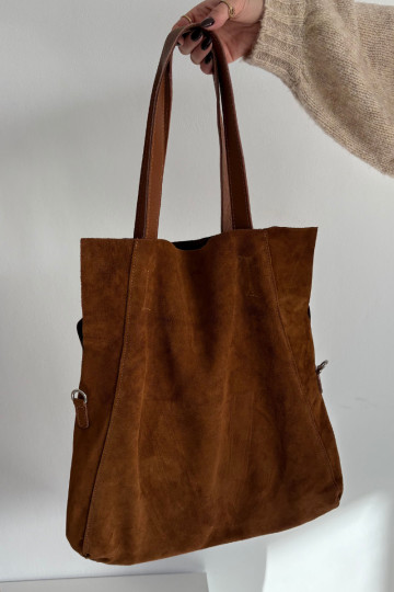 Bolso de ante sintético marrón Miraya